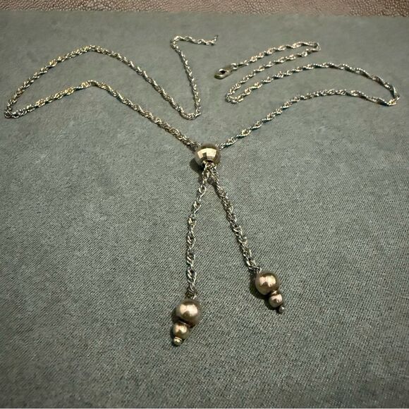 ITALIAN .925 STERLING SILVER Y-NECKLACE – FIXED DROP DESIGN FOR WOMEN - Picture 17 of 17